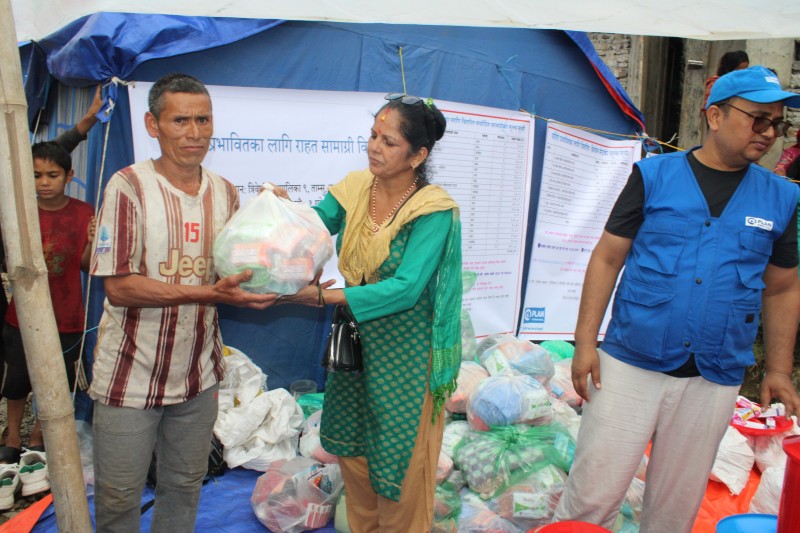 Relief Materials Distributed to 58 Landslide-Affected Families  